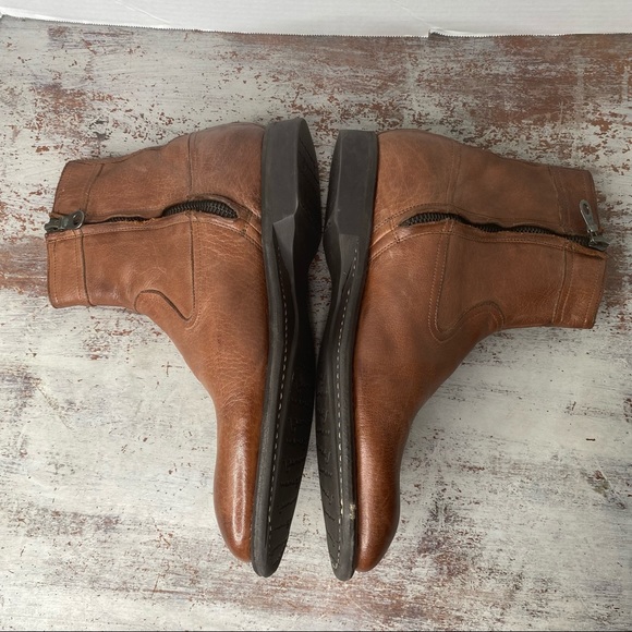 Bowen Brown Leather Chelsea Chukka boots 47 - Picture 6 of 10